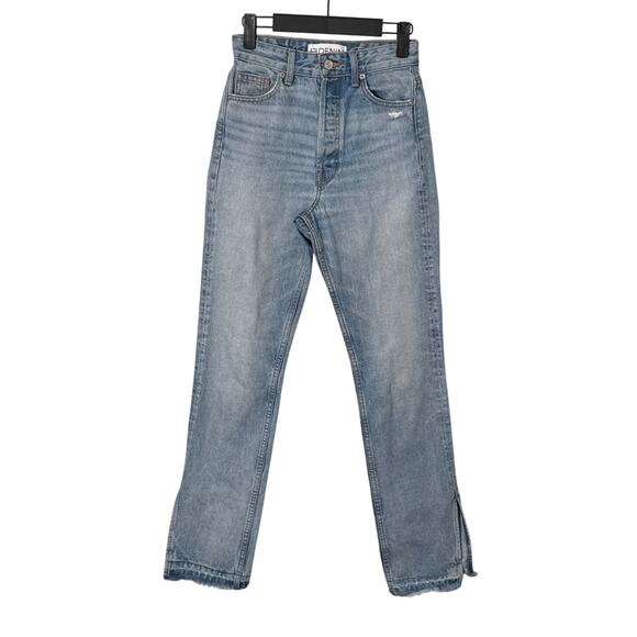 EB Unraveled Two Split Straight Leg Jean in Luca Size 23 - Picture 4 of 15